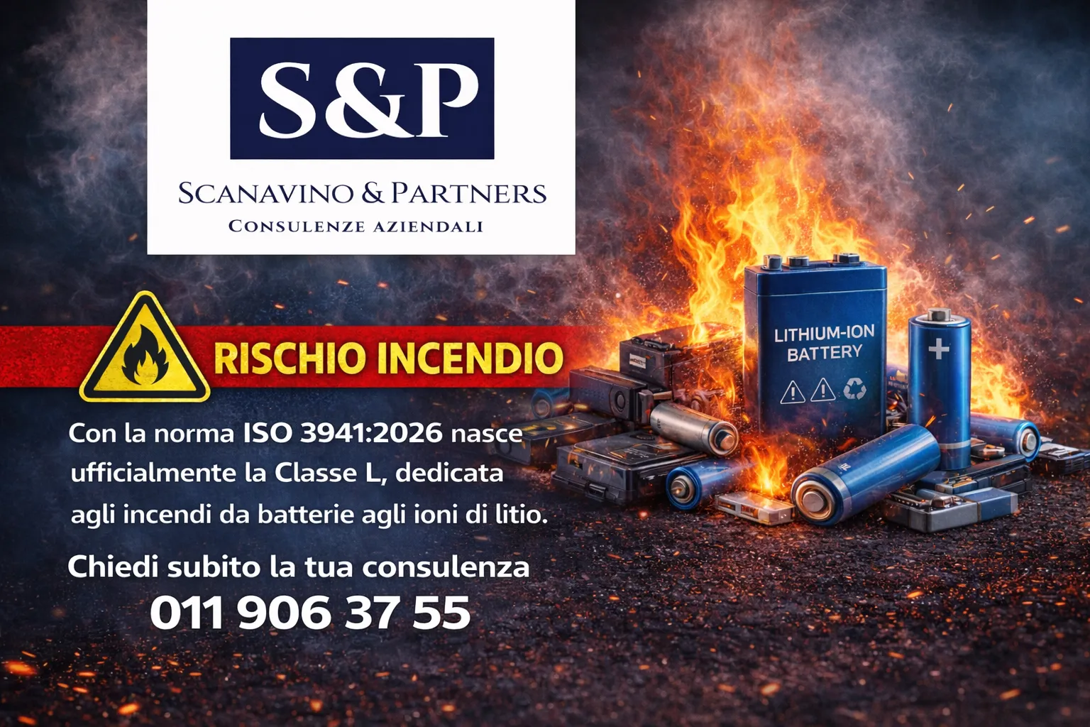 Batterie al litio: arriva la nuova Classe L incendio che cambia le regole del gioco